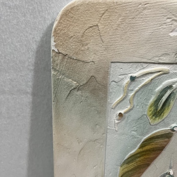 Original 3D Feather Mixed Media Art Signed CANALES Textured Wall Decor - Picture 4 of 13